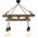 Candelabru All Design, handmade, 80x34x60 cm, Walnut