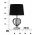 Lampa de masa Darky Silver, Mauro Ferretti, Ø28 x 44.5 cm, 1 x E27, 40W, fier/PVC/textil
