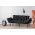 Canapea extensibila Nitta Triple, Futon, 3 locuri, 225x70 cm, metal, negru