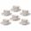Set 6 cesti cu farfurie, Tognana, Olimpia Brunico, 230 ml, portelan, multicolor