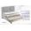 Pat matrimonial, Luxury Stockholm, 180x200 cm, saltea tip Pocket, topper memory, Gri