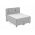 Pat matrimonial, Luxury Stockholm, 180x200 cm, saltea tip Pocket, topper memory, Gri