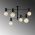 Candelabru Opviq, Hexa - 6941, 33x61 cm, 6 x E27, 40W, negru