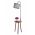 Lampadar cu masuta, Luin, 8272-8, E27, 60 W, metal/lemn/textil