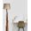 Lampadar, Luin, 8300-2, E27, 60 W, lemn/textil