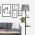 Lampadar cu 3 rafturi, Luin, 8270-2E27, 60 W, metal/lemn/textil