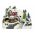 Decoratiune luminoasa House with xmas tree, Lumineo, 15x24x16 cm, plastic, multicolor