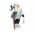 Decoratiune Santa w stick &amp;lantern, Decoris, 16x21x45 cm, poliester, albastru